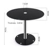 3/5pc Set Black Glass Dining Table And 2/4 Chairs Kitchen Balcony Cafe Furniture