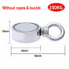 90kg-500kg Double Sided Large Powerful Neodymium Magnet Fishing & 10m Rope Set
