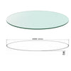 Clear Tempered Glass Round Table Top Protective Cover30-90cm Living Room Table
