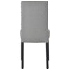Dining Chairs Set 2X High Back Padded Seat Nailhead Trim Kitchen Livingroom Grey