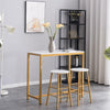 Practical Bar Table Tound Bar Stool Dining Table and 2 Chairs Set Home Kitchen