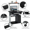 Small Corner Computer Desk w/ Printer Shelf CPU Stand Home Office PC Laptop Desk