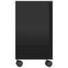 Side Table with Castors Chipboard Sofa Shelf Display End High Gloss Black