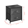 Fabric Chest of Drawers Bedside Cabinet Table Storage Unit Dark Grey Bedroom BN