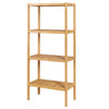 Storage Shelves Bamboo Floor Shelving Unit 4 Tier Display Rack for Kitchen Room