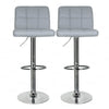 2×Bar Stools Leather Chairs Breakfast Chairs Swivel Gas Lift Kitchen Cushioned