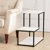3 Tiers Sofa End Side Coffee Table Bedside Table Night Stand Lamp Marble Effect
