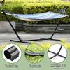 Swinging Hammock with Steel Stand Frame Garden Camping Outdoor Patio Blue UK