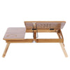 Adjustable Portable Laptop Lazy Lap Sofa Bed PC Notebook Desk Table Tray Bamboo