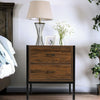 Industrial Bedside Table Rustic Wood Nightstand Lamp Table Side End Coffee Table