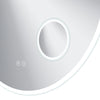 Round LED Bathroom Mirror Demister Pad Touch Sensor Magnifying With Plug 600mm