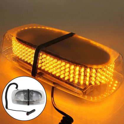New 12V 240 LED Amber Warning Strobe Recovery Car Flashing Magnetic Beacon Light