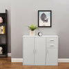 Modern White Sideboard Cabinet Cupboard Storage Furniture With Drawers & Doors