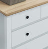 Carden Bedroom Chest of Drawers 5 Drawer Storage Cabinet White & Oak Furniture