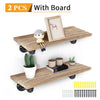 2pcs Pipe Shelf Brackets Industrial Iron Rustic Wall Floating Shelves Supports