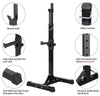 Squat Rack Stand Olympic Barbell Rack Bench Support Free Press Gym Workout Black