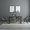 2 Pcs Faux Leather Dining Chairs Armchairs Office Kitchen Brown Grey Industrial