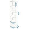 4 5 6 Tiers Bookcase Book Display Storage Unit Stand Shelf Home Office MDF White