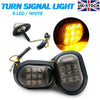 2x 9 LED Motorcycle Motorbike Flush Mount Turn Signal Indicators Amber Lamp New