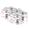 Rectangle Glass Coffee Table with Stroage Modern Living Room Furniture Chrome
