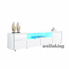 LED Light Storage Cabinet TV Stand High Gloss Doors Drawers Media Unit Sideboard