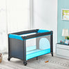 Portable Baby Travel Cot Crib Bassinet Bed Playpen Infants with Mattress Folding