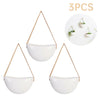 3pcs Ceramic Wall Hanging Planter Succulent Flower Pot Basket Holder Decorative