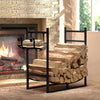 Heavy Duty Firewood Log Wood Rack Storage Holder Large Space Metal Shelf Stand