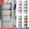 4-Pockets Over Door Hanging Bag Shoe Rack Tidy Hanger Storage Organizer w/ Hooks