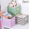 2X Foldable Canvas Storage Collapsible Folding Box Fabric Cube Cloth Basket Bag