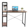 Wooden Computer Desk With Shelves Laptop Study Pc Table Home Office Corner Desk