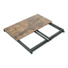 Foldable Vintage Industrial Metal Wooden Computer Desk Home Office Study Table