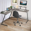 L-Shape Corner Gaming Desk Computer PC Workstation Writing Table Two Worktop NEW