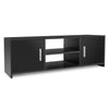 TV Cabinet TV Stand Media Entertainment Unit with 2 Doors 2 Shelves Wooden