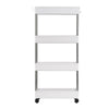 Kitchen Trolley Cart Storage Rack Tray Shelf Rolling Wheel 4 Tier
