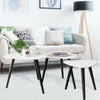 Nest of 3 Tables Gloss White Nested Tea Lamp Side Living Room Coffee Table
