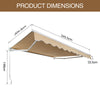 2.5x2m Retractable Awning Manual Outdoor Garden Canopy Patio Sun Shade Shelter