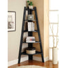 Stylish Corner Ladder Shelving Unit 5 Tier Wall Leaning Bookcase Storage Display