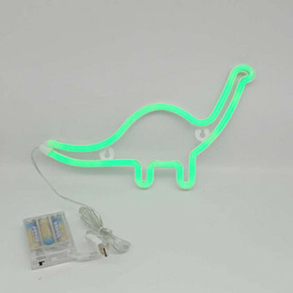 1PC LED Neon Sign Night Light Dinosaur Shaped Modeling Light for Office Bedroom