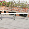 6FT Folding Camping Table Bench Chair Plastic Seat Outdoor Garden Picnic Stool