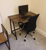 Industrial Computer Desk Home Office Study Workstation Vintage PC Writing Table