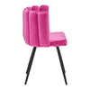 Modern Home Dining Chairs Soft Velvet Petal Backrest Dresser Chair Grey / Pink
