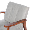 Grey Sturdy Wooden Frame Upholstered Armchair Seat Lounge Tub Chair Retro Fabric