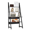 Computer Desk with Ladder Tall Bookcase Shelves Storage Home Office Workstation