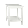 Bedside MDF Table Shelf Cabinet with Bottom Shelf Storage Unit, White