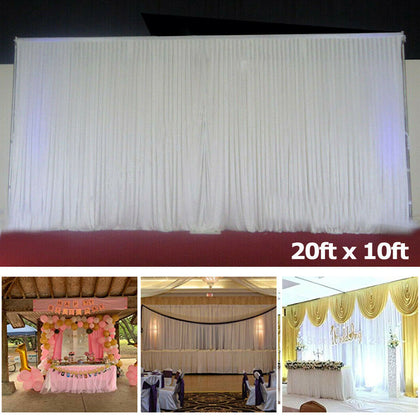 6m/20ft Long Large Wedding Backdrop Soft Washing Wape Party Birthday Venue Decor