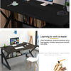 Black Home Office Computer Desk with Shelves Desktop PC Table Study Workstation