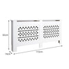 Mondeer Radiator Cover Wall Cabinet MDF Wood Grill Shelf White Rhombic Bars XL