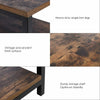 Vintage Coffee Table Industrial Style Furniture Rustic Wood Storage Metal Shelf