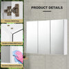 Wall-Mounted Bathroom Mirror Cabinet 3 Door Storage Cupboard Adjustable Shelves